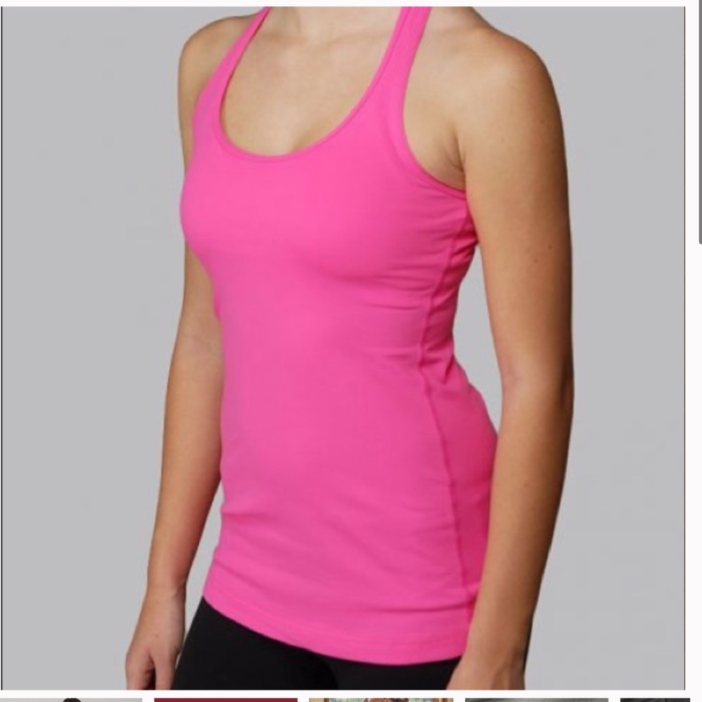 Neon pink lululemon racerback, size 4